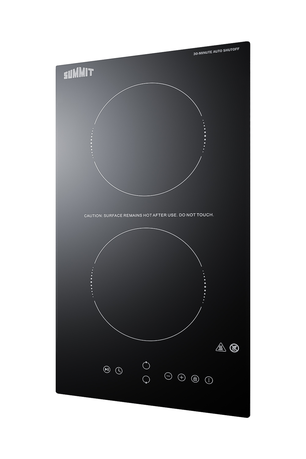 115V Safety First 2-burner cooktop in black ceramic glass with digital touch controls and 30-minute auto shutoff feature, 2400W; NOTE: Image may vary from product